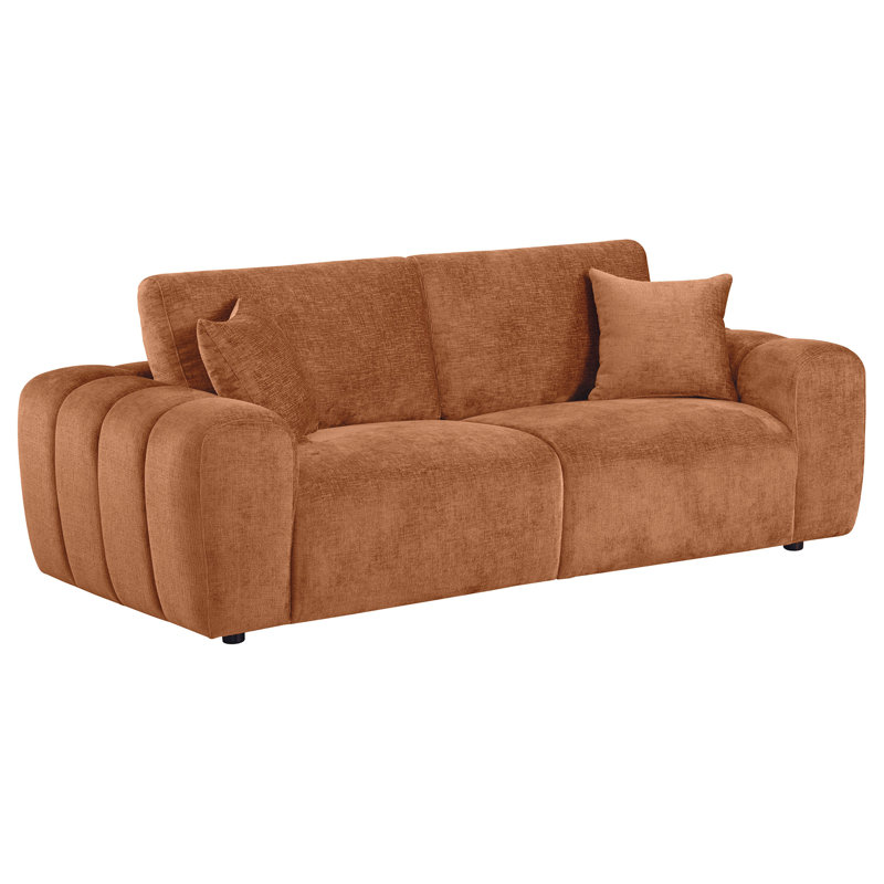 Canapé Storie Burnt Orange, 90.5" W, Burnt Orange Polyester