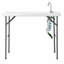 Table de camping pliante en acier Geatano