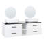 Lashieka 150 mm Double Vanity with Vessel Ceramic Basin