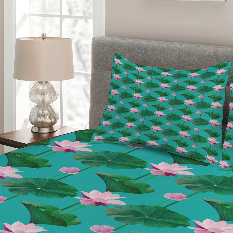 Eclectic Polyester Coverlet, King Bedspread + 2 Shams