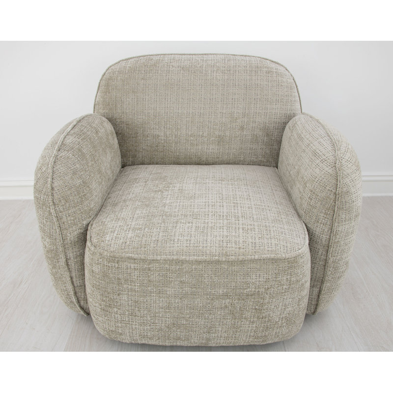 Dallas Swivel Chair, Soft Taupe Velvet