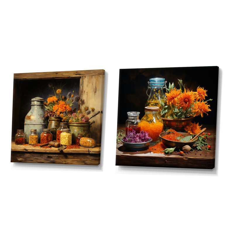 «French Spices Farmhouse», 2 pièces, Toile tendue, H 16 po x l 33 po