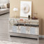 Jasmic 135cm Mirrored Glass Modern Glam Sideboard with 3 Drawers 3 Doors