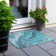 Machine Washable Indoor/Outdoor Cinead ACN1701 Teal Rug