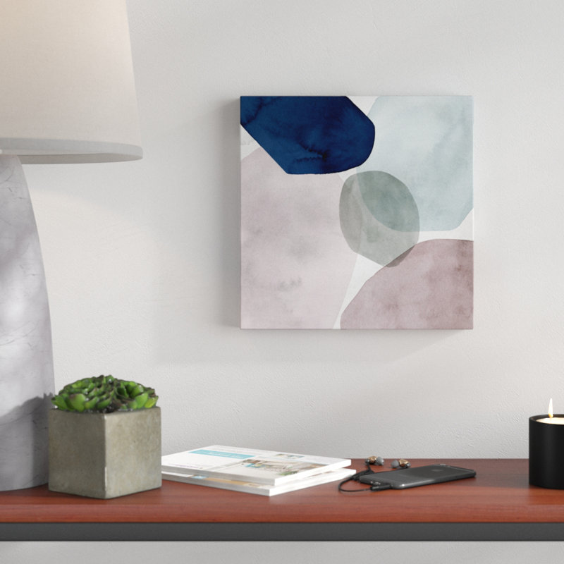«Stacked Around II», peinture sur toile, H 12 po x l 12 po