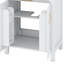 Meuble-lavabo moderne de 48 pouces avec lavabo en céramique, tiroir rabattable, tablettes de porte à double couche-674689483