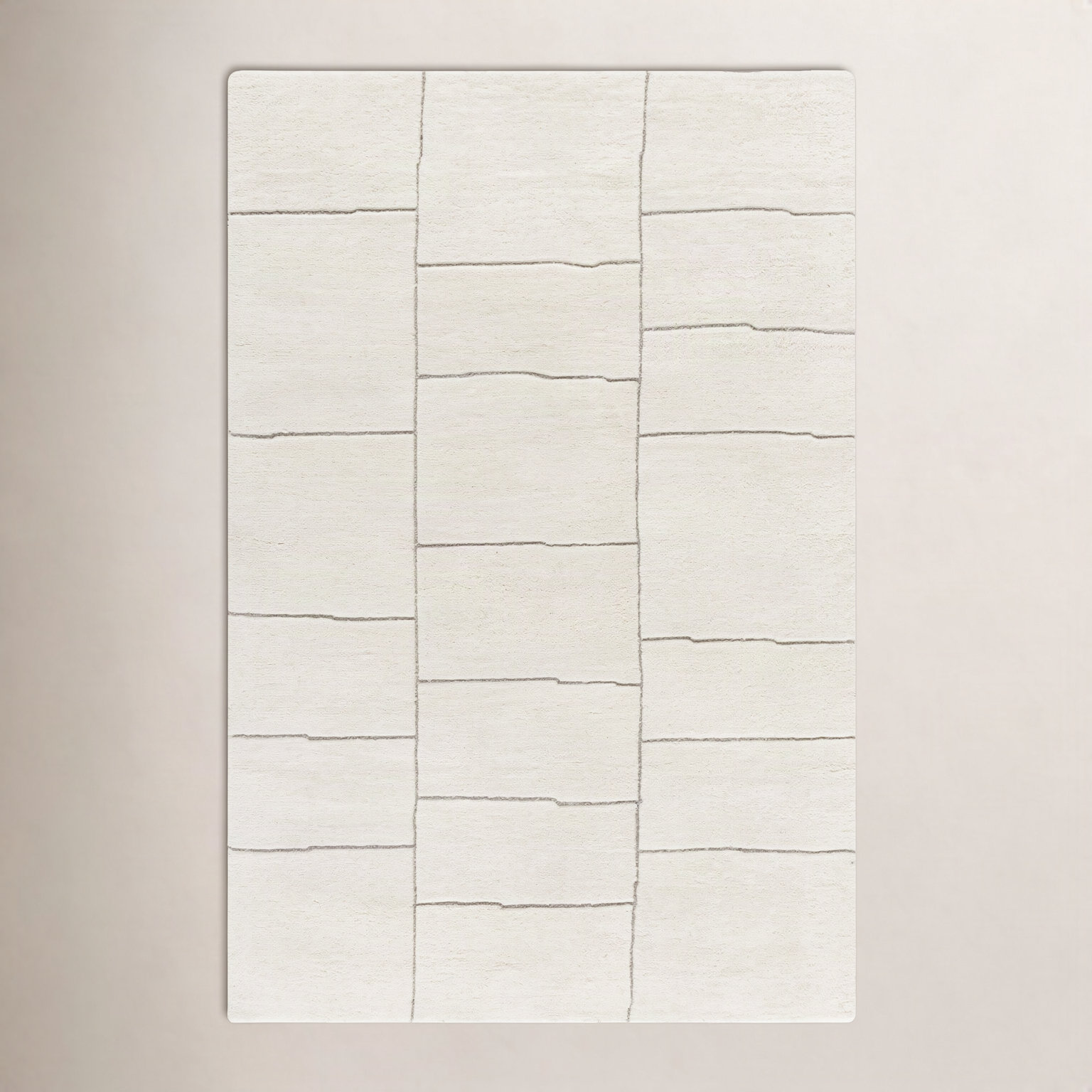 Hand-Tufted Geometric Rug, Rectangle 5' x 7'6"