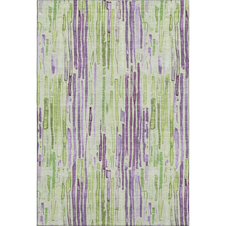 Premium Machine Washable Mehara AMF1684 Stripes Rug