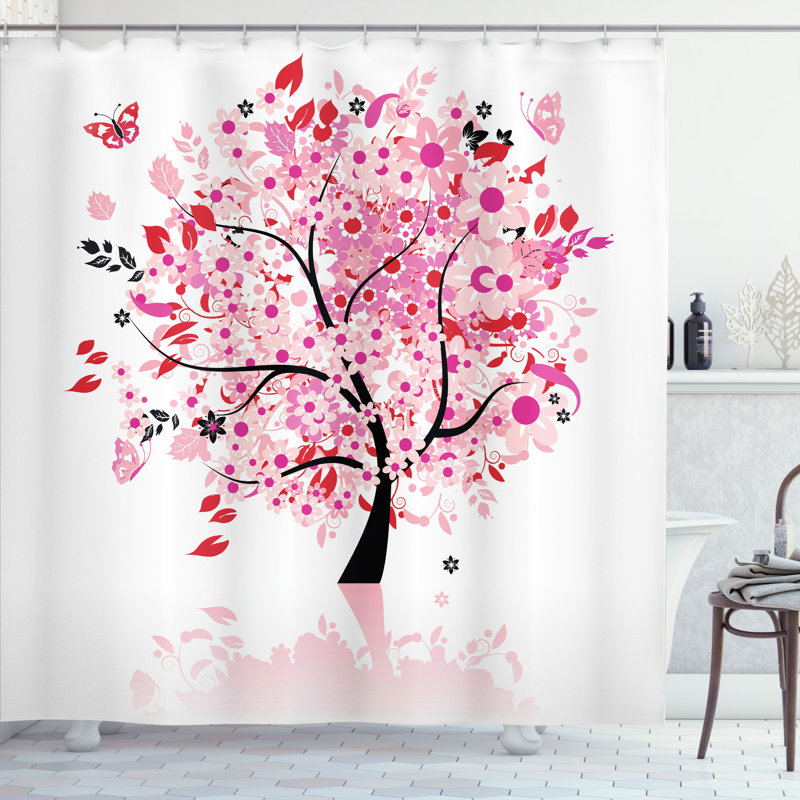 Shower Curtain with Hooks Included, 84"H x 69"W