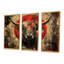 Taureau rouge «Astrology Bulls Courage» - ensemble d'art mural bovins-107169942-107169944