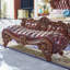 Banc rembourré en cuir véritable