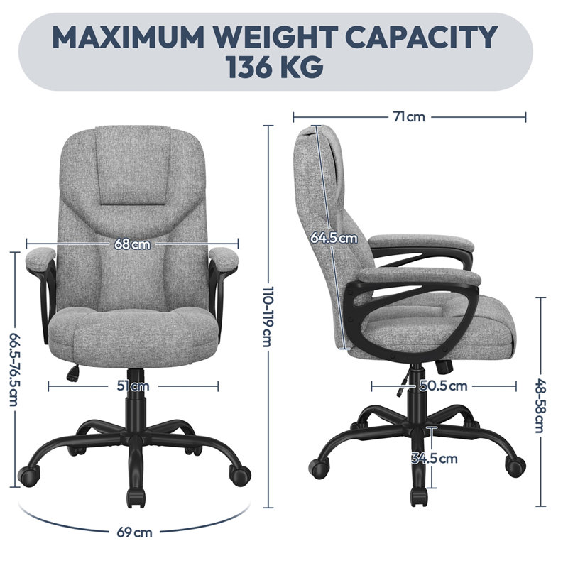 Fabric Executive Office Chair with High Back