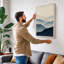 Mountains in Mist Scandinavian - Wrapped Canvas-1827625438-1827625439