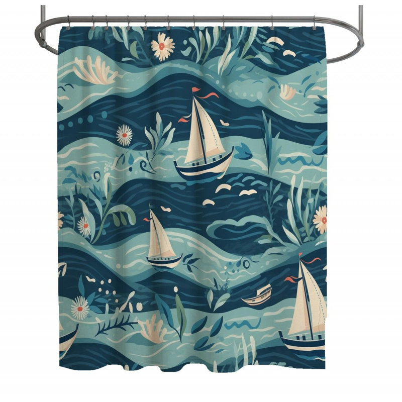 Blanchie Shower Curtain, 73"H x 70"W