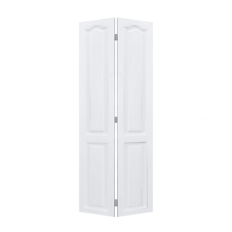Porte artisanale moderne de 3/4 po d'épaisseur 28 po X 79 po Porte pliante en MDF blanc uni avec trousse de quincaillerie, 1