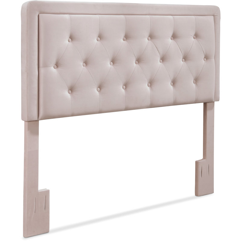Tête de lit capitonnée Amery Elle Décor, Mauve français, Grand