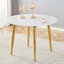 Table de salle à manger extensible ronde avec pieds dorés