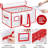 Red-edged Plastic Christmas Ornament Storage Organizer Box