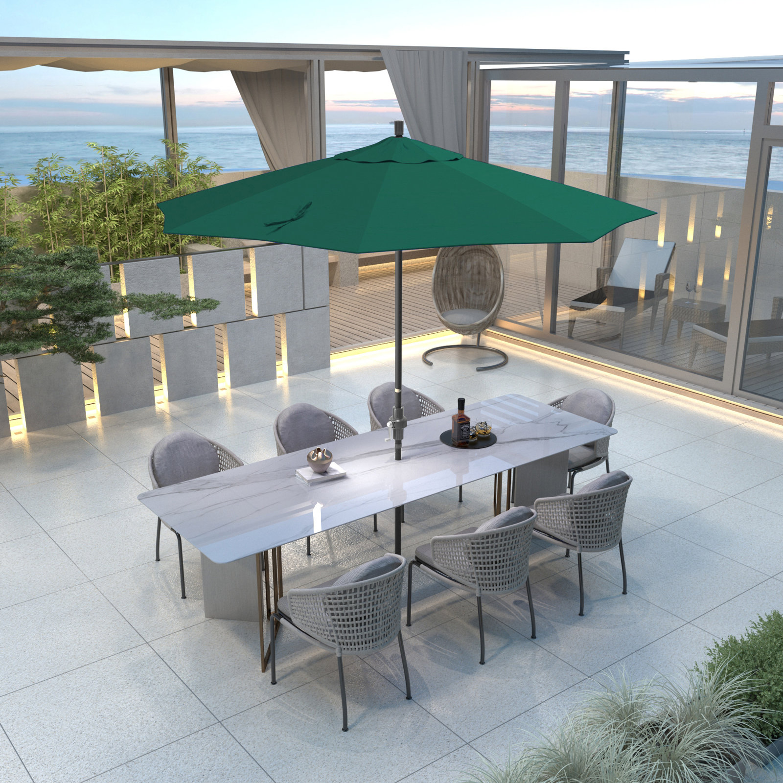108'' Sunbrella® Outdoor Umbrella, Spectrum Aztec Sunbrella® Plainweave