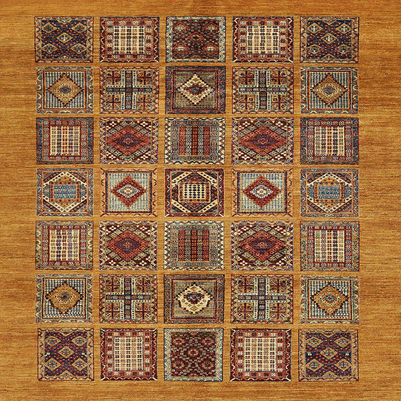 Tapis abstrait moderne 626, Carré 3 pi
