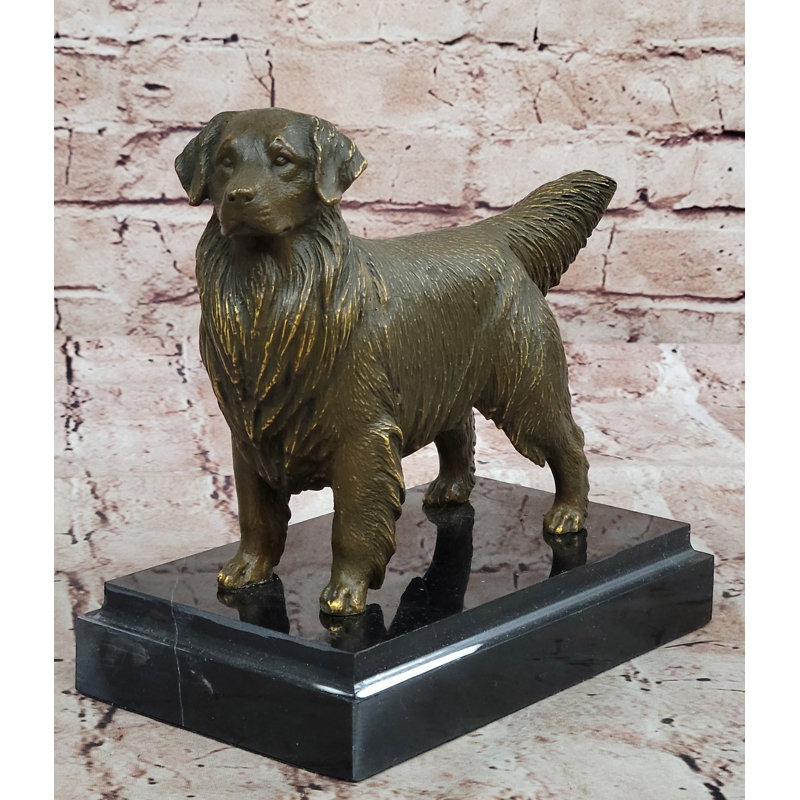 Sculpture bronze bronze Golden Retriever