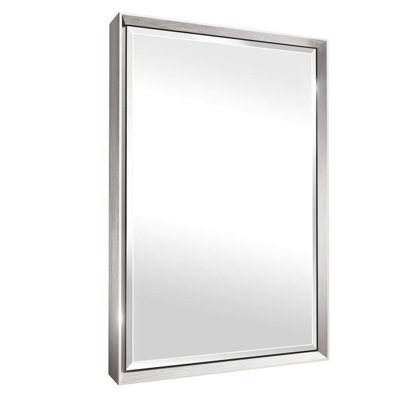 Miroir de salle de bain Lohoski, Argent argent, 24 po x 16 po