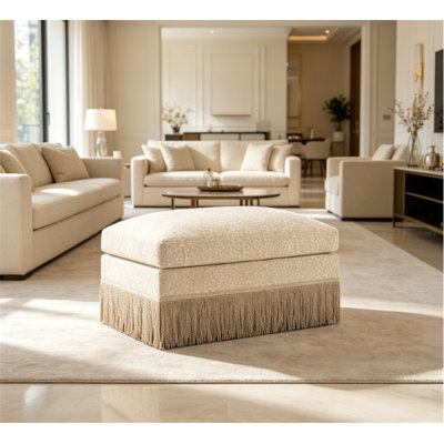 Repose-pieds en chenille à imprimé léopard - Doux, élégant et polyvalent pour les espaces de vie modernes