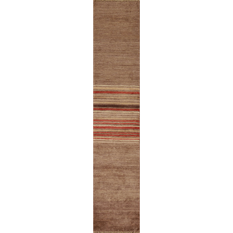 Brown Gabbeh  Runner Rug 1x8