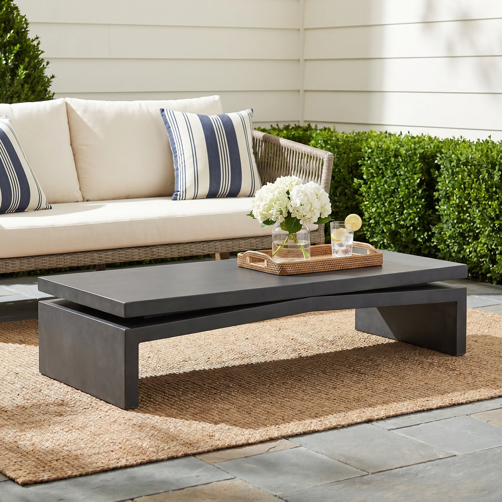 Henn 65'' Concrete Outdoor Coffee Table