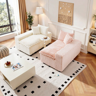 Ensemble de canapé de luxe en velours modulaire - 4 places polyvalentes pour une rangée simple, côte à côte ou faisant face