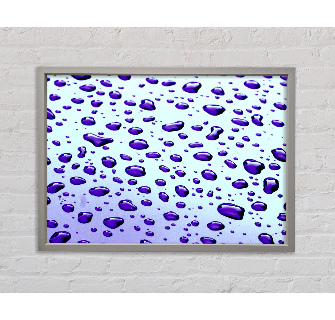 Gerahmtes Wandbild Purple Raindrops