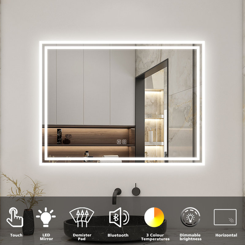 Ahaziah Rectangle Mirror, 60 cm H x 80 cm W