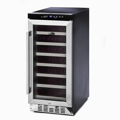 Whynter 15'' width 33 Bottle Single Zone Freestanding/Built-In Wine Refrigerator on Fridge.com