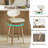 26'' Upholstered Swivel Counter Stool With Back And Bentwood Legs-665381261