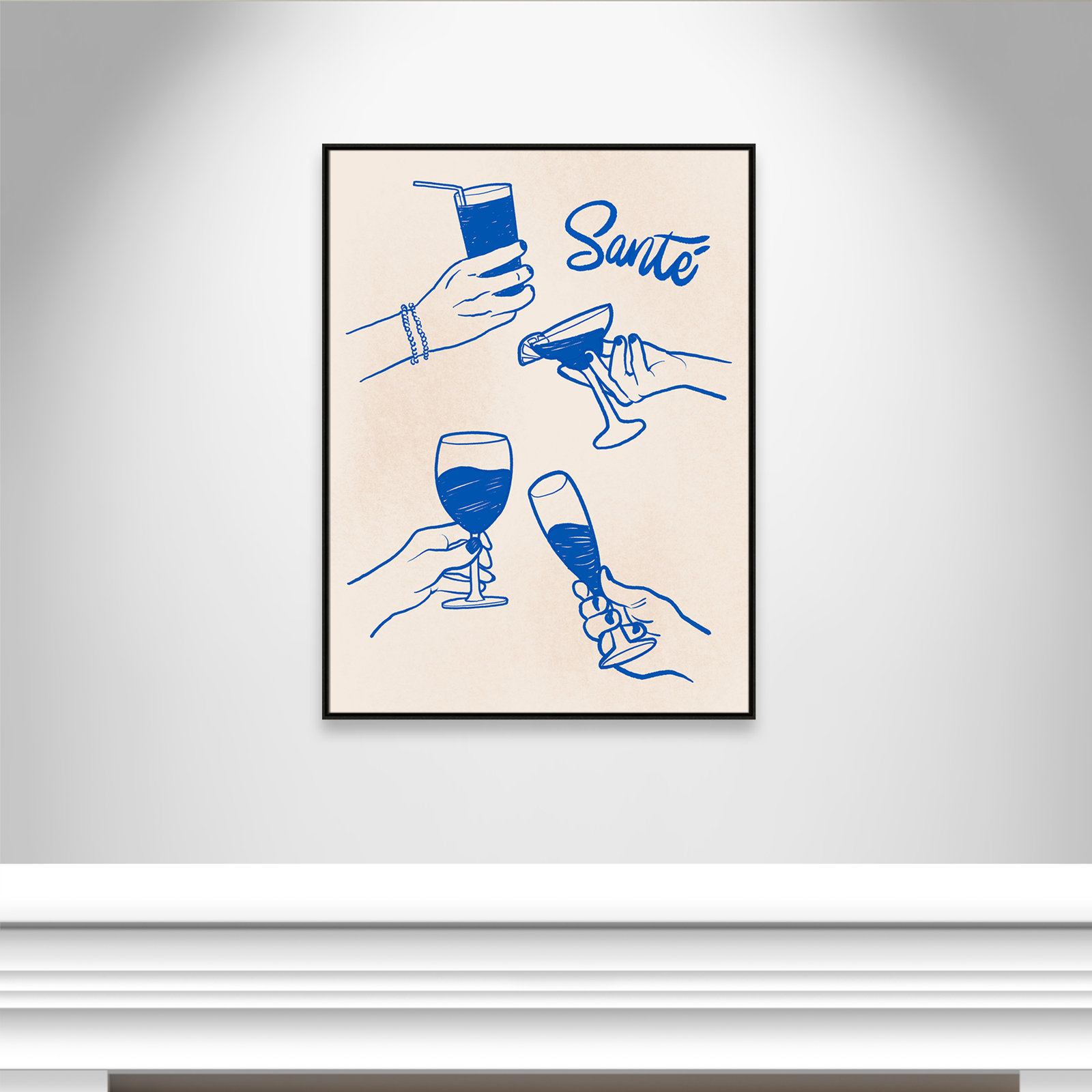 Sante Print by Kimberly Allen, 37.5'' W x 49.5'' H, Espresso Floater