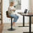 Modern Upholstered Swivel 24”H Barstool, Adjustable Height Counter Stool With Bentwood, Boucle Upholstered Bar Stool With Metal Frame-1309080974
