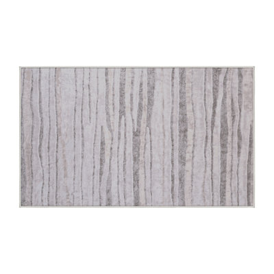 Tapis blanc lavable à la machine