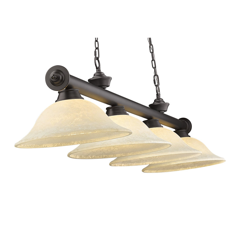 Annaleisa 4 - Light Pool Table Lights Pendant, Golden Mottle