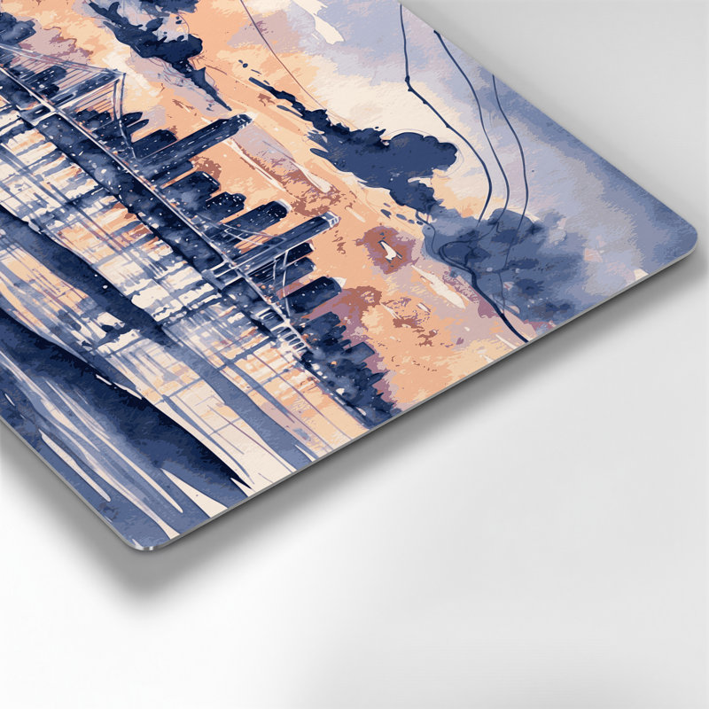 Art mural gris en villes, San Diego CA, H 132 po x l 168 po x P 0,05 po
