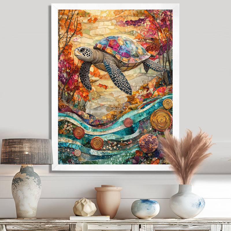 Coey - animaux, art mural, H 44 po x l 34 po, Reproduction encadrée d'une seule photo, Blanc