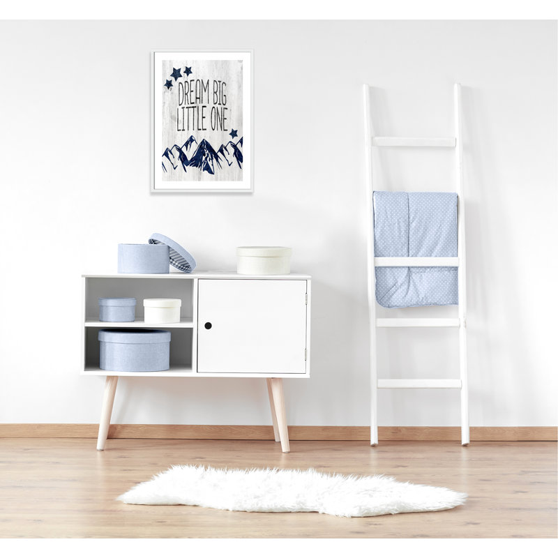 Adhésif décoratif «Dream Big Little One», H 34,5 po x l 24,5 po x P 1,18 po, Encadré de boîte blanc