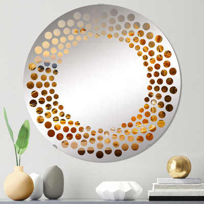 Miroir mural à pois Mimosa Meadows Harmony I - MIR109635-Round