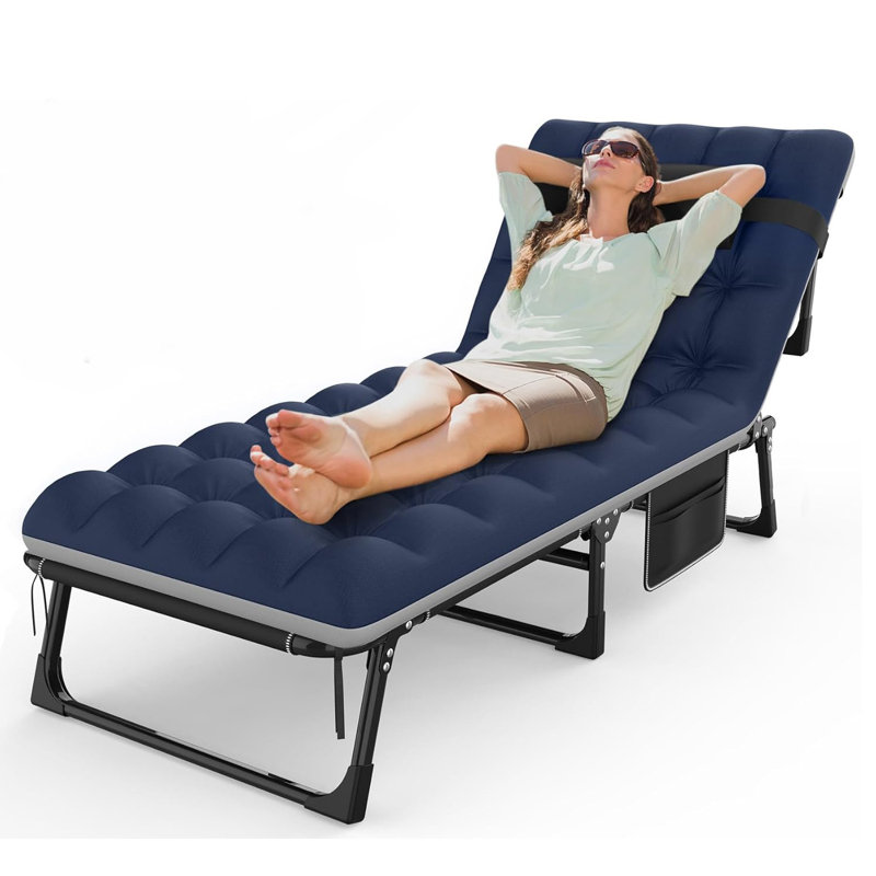 Heavy-Duty Folding Portable Camping Cot with Steel Frame