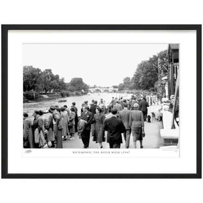Richmond, The River Walk C1947 by Francis Frith - Single Picture Frame Print