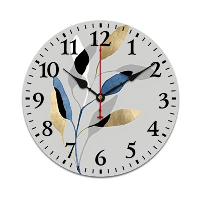 White Seashell Round Clock Wall Decor 12 x 12 Inch, for Ladies Rest Chamber
