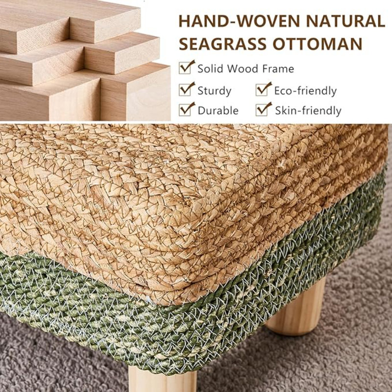 Rectangular Footrest Pouf Ottomans