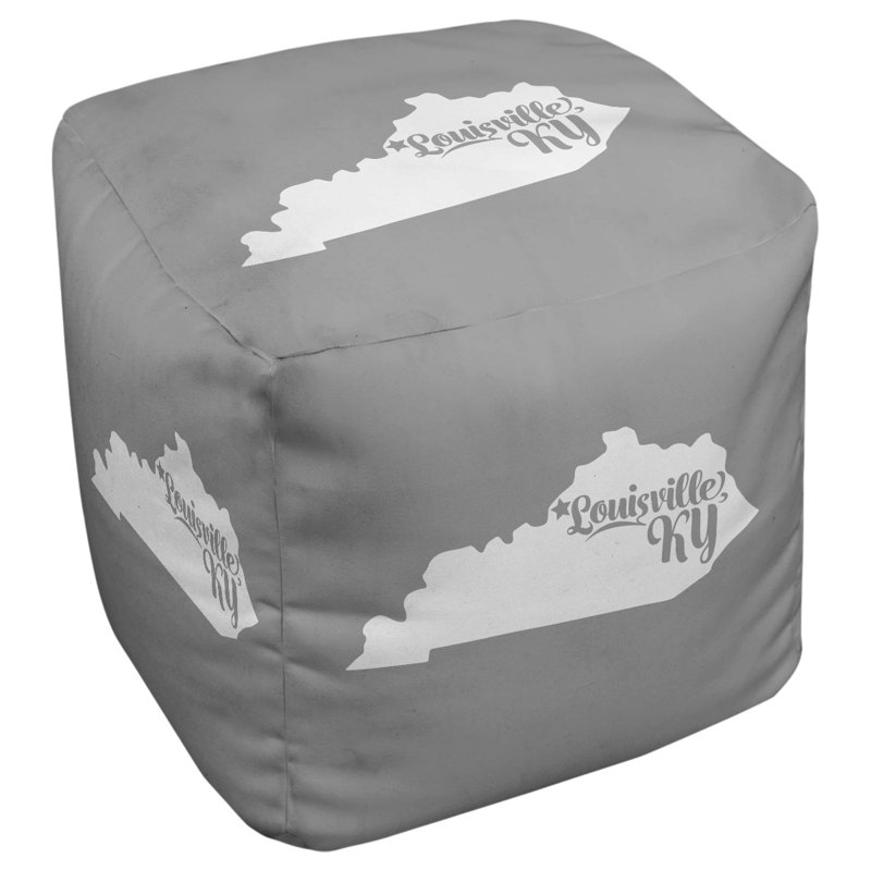 Repose-pieds cube kentucky Louisville, Gris