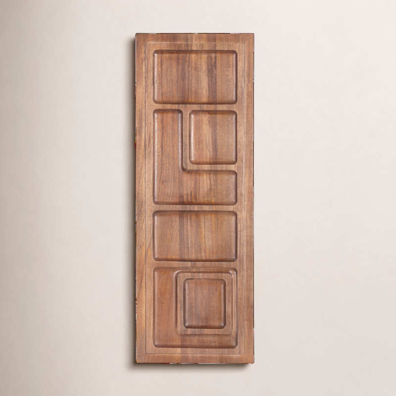 Tala Solid Wood Panel Wall Art Plaque, Brown