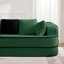 Canapé 135 po à 4 places en tissu pelucheux non assemblé de 135 po sans assemblage à densité élevée 32D, canapé surdimensionné et confortable, design contrastant, esthétique symétrique, pour le salon, vert-119959121