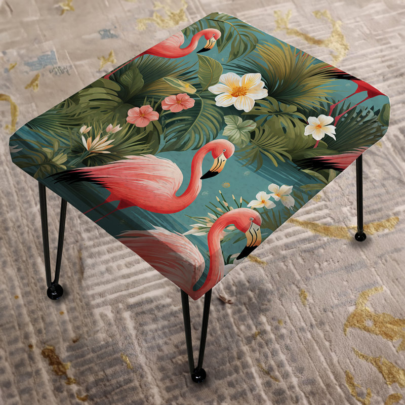 Repose-pieds Flamingo Paradise Tropical